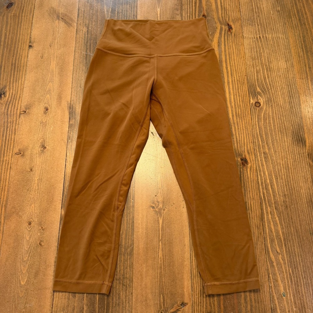 Lululemon Align Crop Leggings 21" Camel Brown Size 6 Running Yoga W6BGFS
